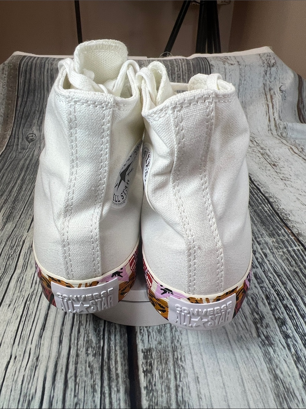 Converse Chuck Taylor All Star Floral High Top Sneakers Women’s 7 White - Picture 5 of 8